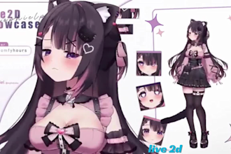design and rig live2d vtuber model ready for vtube studio