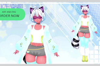 design and rig pro live2d vtuber model anime vtuber avatar 3d vtuber commission