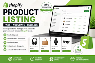 do shopify listing products data entry copy paste