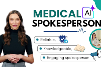 create captivating ai medical spokesperson video for healthcare with custom bg