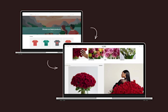 design a modern shopify store for florists and flower shops
