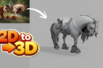convert 2d image picture or sketch to 3d stl obj model for 3d printing figurine
