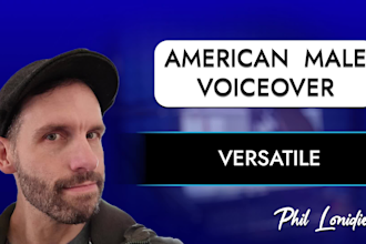 record a professional american english male voice over