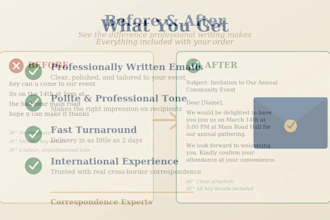 write professional invitation emails