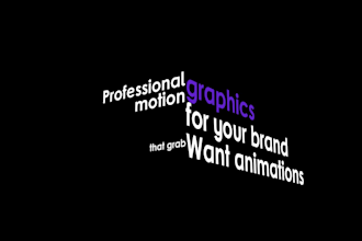 do logo animation, kinetic typography and 2d animation