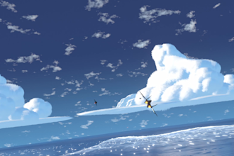 create 3d jet animation loop for your stream, wallpaper