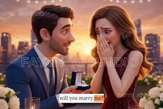 3d pixar style ai animation 3d ai proposal video 3d ai romantic storytelling