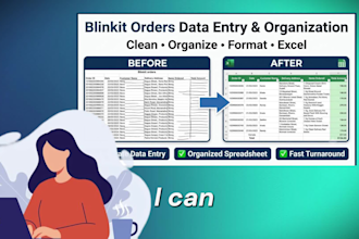 do data entry, data cleaning and excel formatting