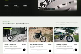 create a modern custom brand website with responsive UI