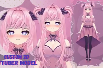 design and rig live2d vtuber model vtuber rigging vtuber avatar for vtube studio
