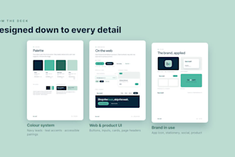 design a minimalist brand identity with logo and brand guidelines