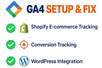 setup google analytics 4 ga4 shopify ecommerce conversion tracking