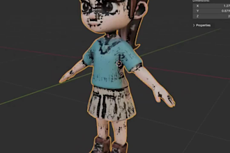 clear up, remodel and rig 3d model made with meshy, fast3d and other ai