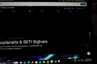 create a futuristic space or sci fi website using base 44