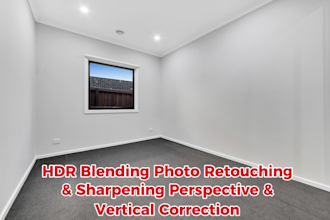 do flambient editing and window pull for interior photos