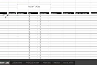 make a basic excel with basic calculations for your business