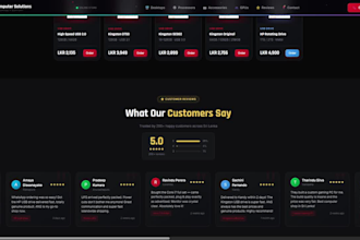 create a modern website for gaming, business