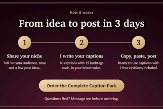 write engaging instagram,facebook captions and hashtags