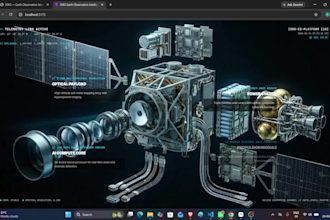 create an interactive 3d landing page using react gsap and threejs