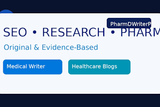 write medical, healthcare and pharmacy content