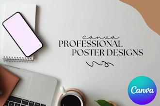 design eye catching canva posters for your brand or event