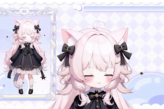 create 3d character vtuber model, vrchat avatar, rigging warudo vseeface vroid
