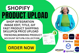add shopify autods zendrop products upload cj dropshipping store listing design