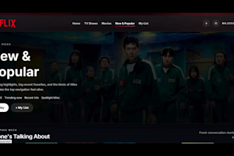 design a modern streaming website