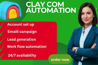 setup clay com lead generation  email marketing automation on clay com