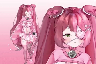 draw and rig live2d vtuber model, anime vtuber model, vtuber rigging, 2d vtuber