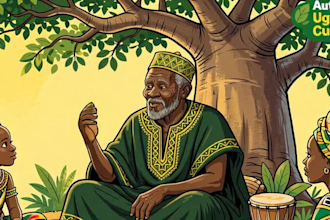 write luganda storytelling and ugandan folktale in english