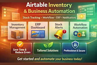 build airtable inventory management automation system for small business erp