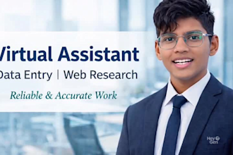 do accurate data entry and web research with high quality