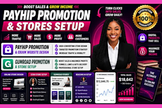 setup stan store, payhip website, payhip promotion, gumroad promotion, linktree