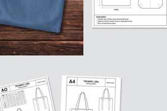 design custome pdf sewing pattern for bags