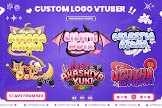 design a cute kawaii logo for vtuber and streamer