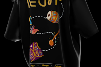 create 3d tshirt mockup for you