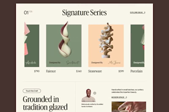 design a handmade craft store, artisan and ecommerce website