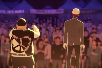 create a 2d animated lyric music, 2d music video, lyric video, music intro