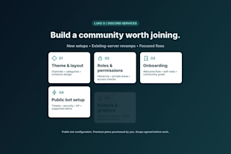 setup or revamp your discord server with roles and bots