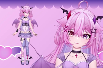 design and rig custom live 2d vtuber model 3d vtuber live2d vtuber rigging model