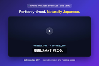 create accurate native japanese subtitles for your video