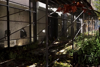 design 3d abandoned city, unity game environment, ue5 environment, VR game map