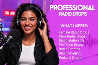 female dj drops producer tags intro outro radio sweeper voice tags radio drops
