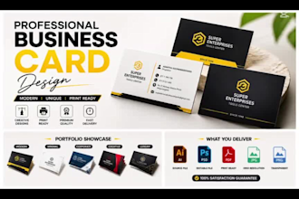 create unique and modern business card design for your brand