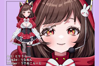 design and rig female anime live2d vtuber model for vtube studio in anime style