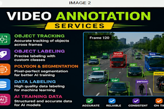 provide video annotation, object tracking and data labeling