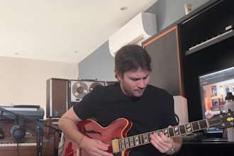 record blues and rock session guitar tracks with vintage gear