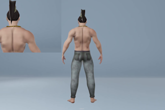 do 3d modeling character for you
