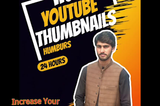 design viral and eye catching youtube thumbnails in 24 hours